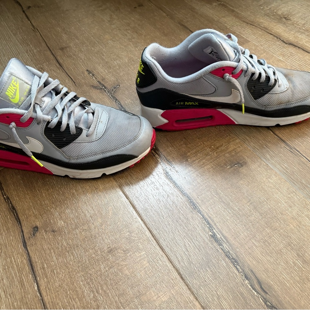 Nike Air Max 90  Wold Gray Rush Pink Men's Gray and Pink Shoes size 10